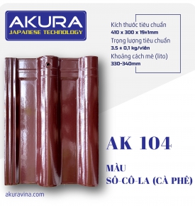 NGÓI SÓNG TRÁNG MEN CAO CẤP AKURA - SÔ CÔ LA (CÀ PHÊ) AK104